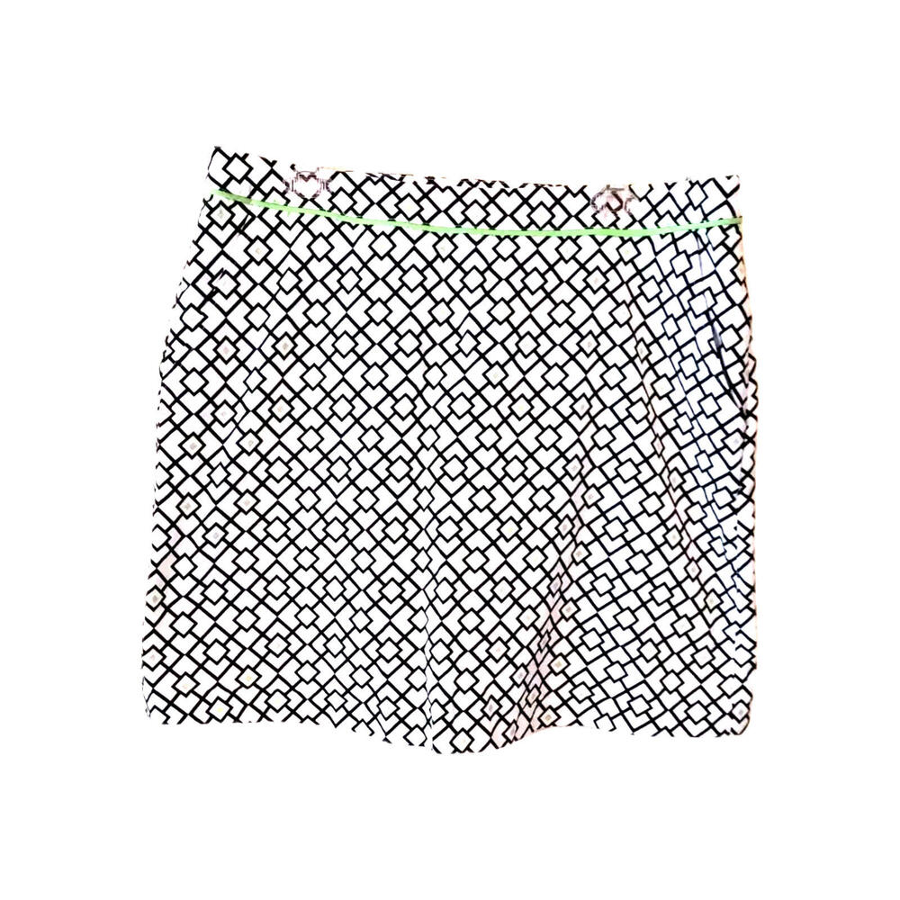Fairway & Greene Skirt Skort plus 16 Black White Geometric Print Golf Tennis